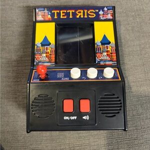 Tetris Handheld Game Console - Black, Red, and Yellow